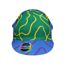 Load image into Gallery viewer, BFF x Headdy Blue and Green Flower Cycling Cap