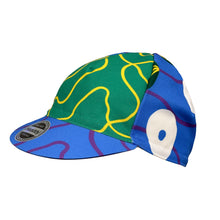 Load image into Gallery viewer, BFF x Headdy Blue and Green Flower Cycling Cap